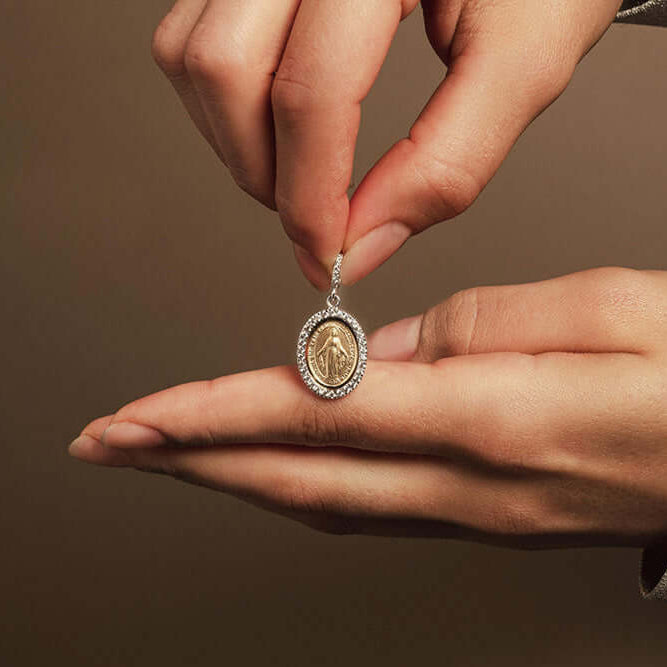 MIRACULOUS MEDAGLIA - ZIRCONIA MEDAGLIA - BICOLOR ORO