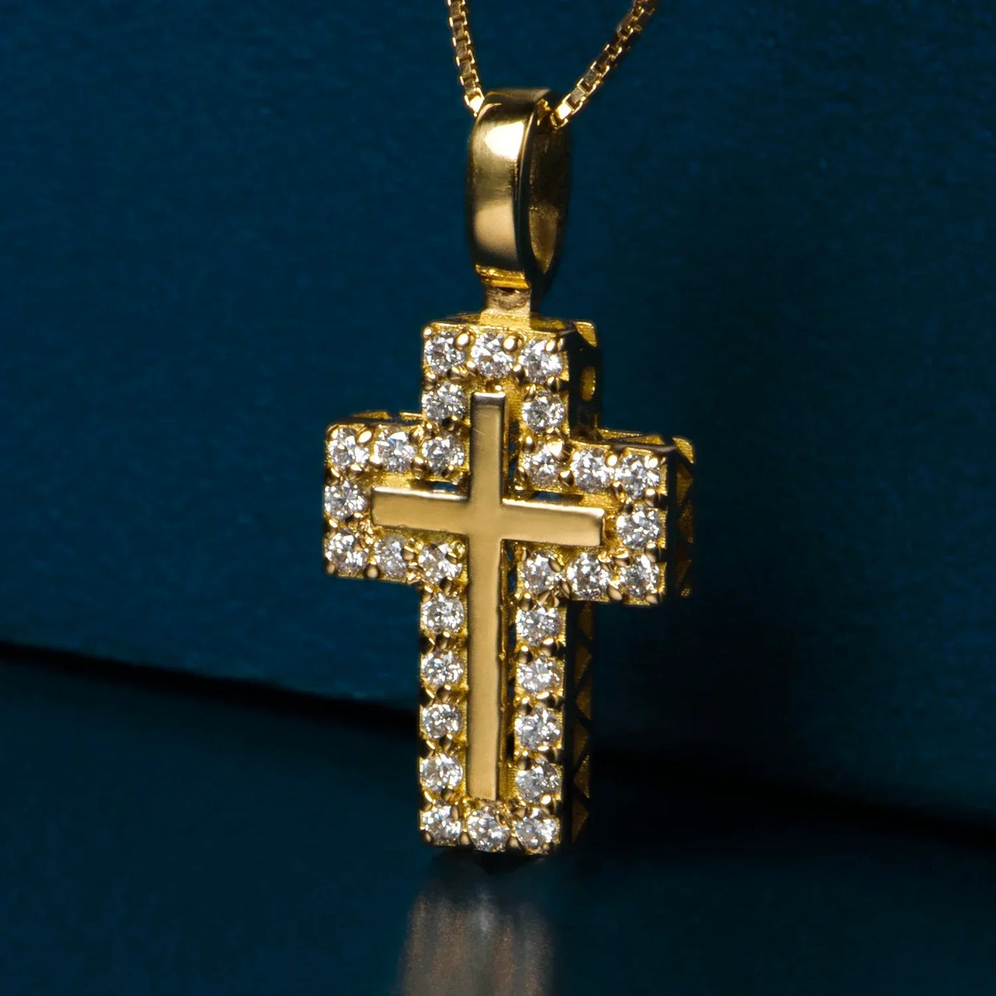 COLLANA CROCE - DIAMONDS E ORO