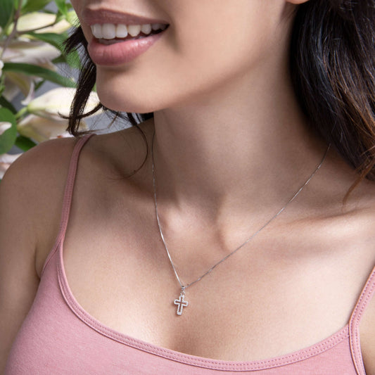 PENDENTE CROCE - ARGENTO