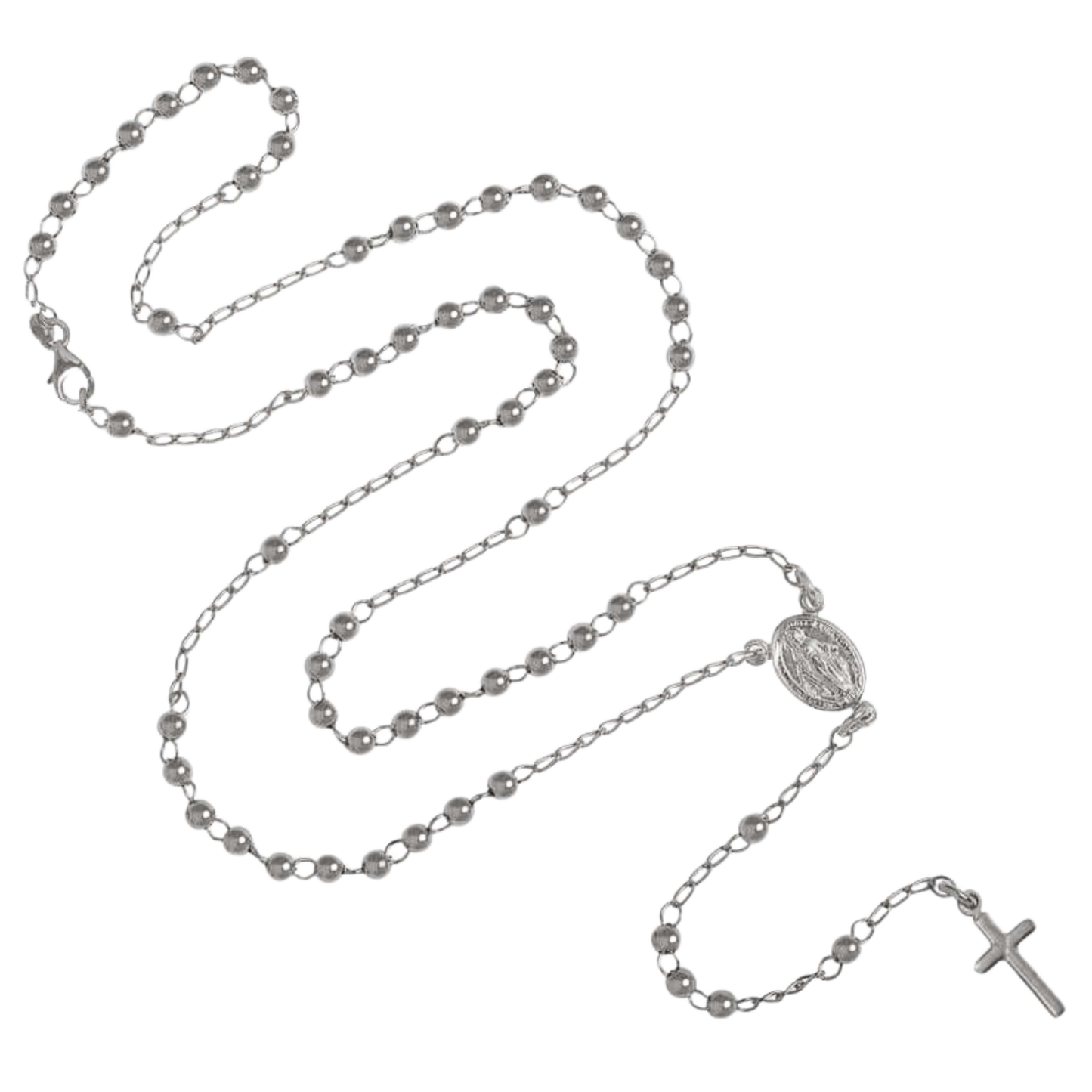 COLLANA ROSARIO - BIANCO ORO