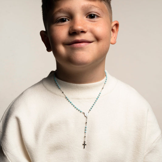 BABY BOY COLLANA ROSARIO - ARGENTO
