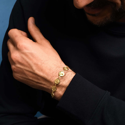 CATTOLICO MEDAGLIE BRACCIALETTO - GOLDEN ARGENTO