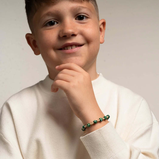 CHILDREN'S BRACCIALETTO ROSARIO - LEGNO - GREEN