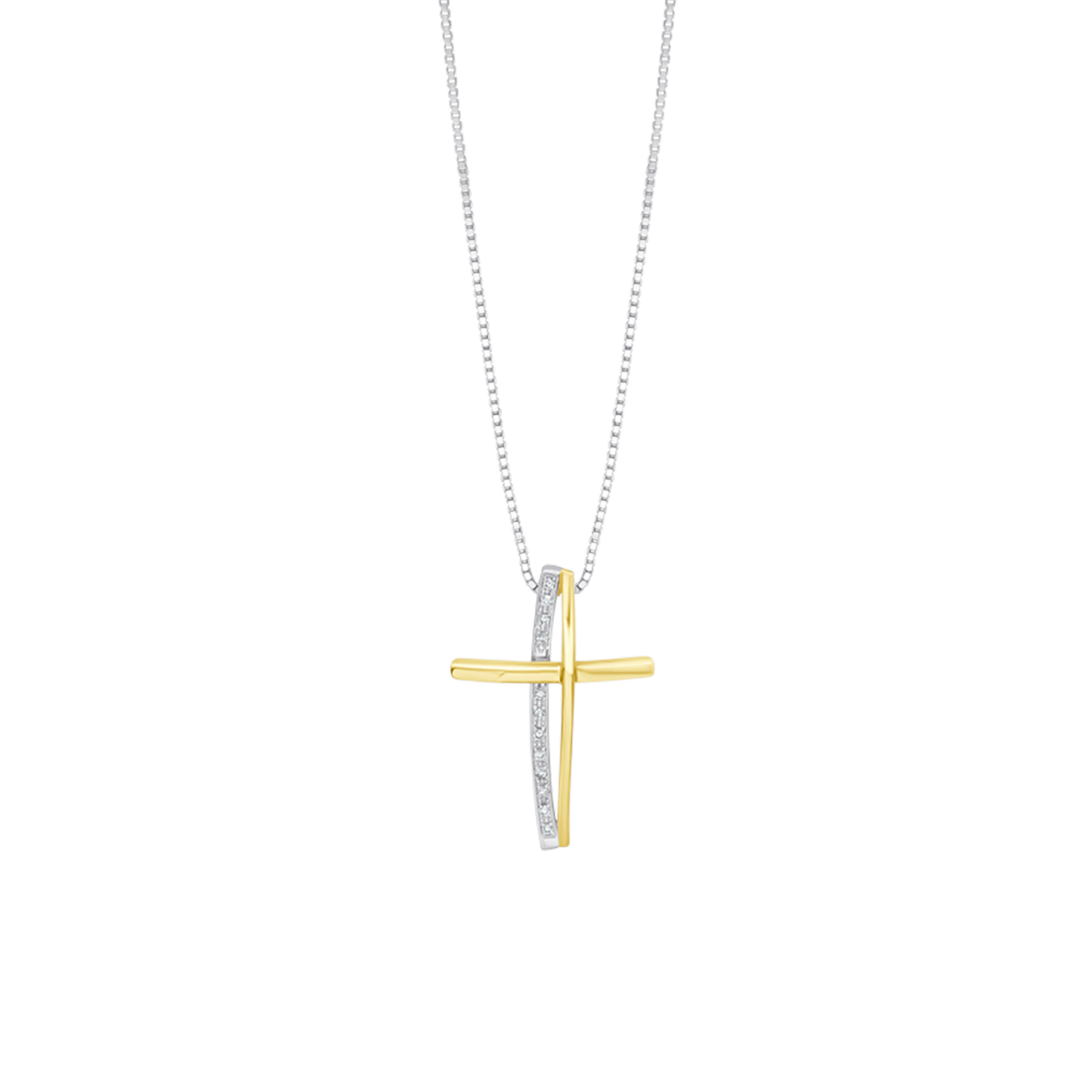 COLLANA CROCE - DIAMONDS E ORO