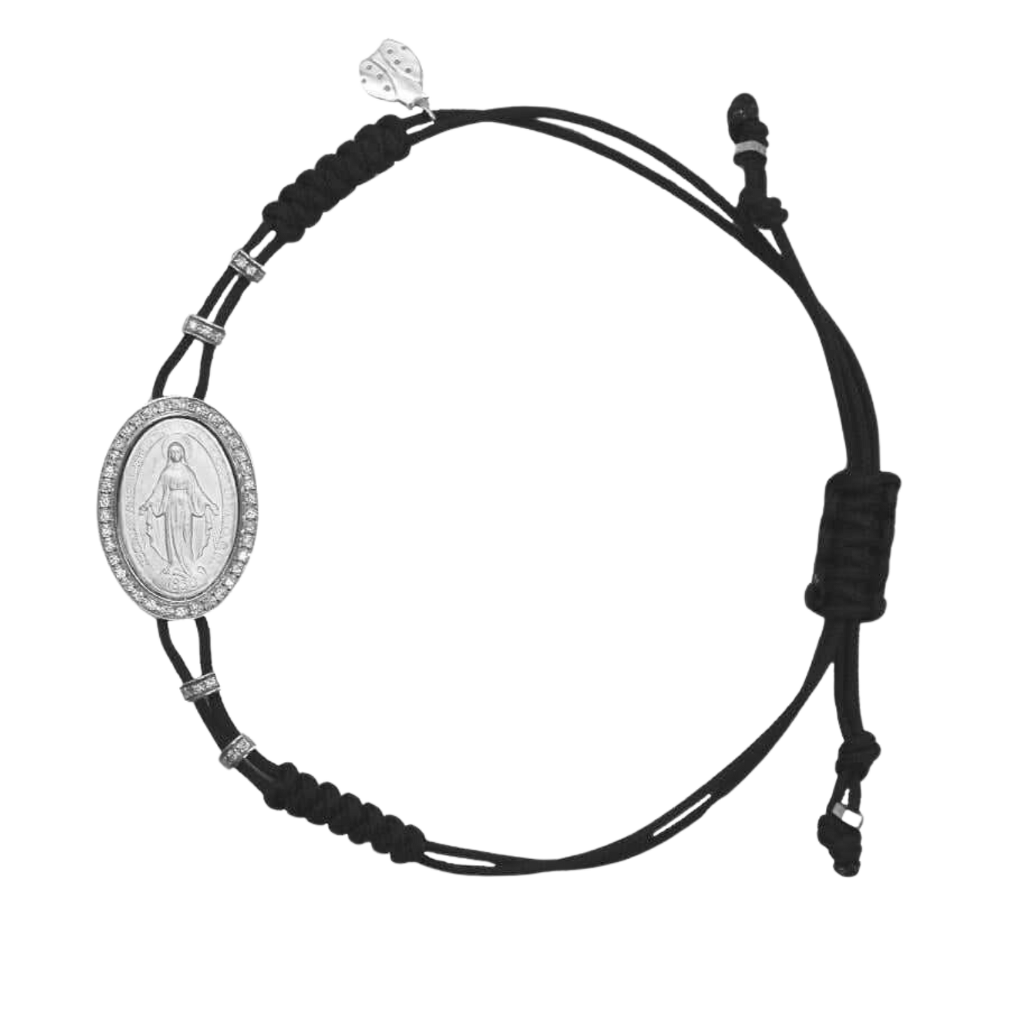MIRACULOUS MEDAGLIA BRACCIALETTO - BIANCO ORO E DIAMONDS