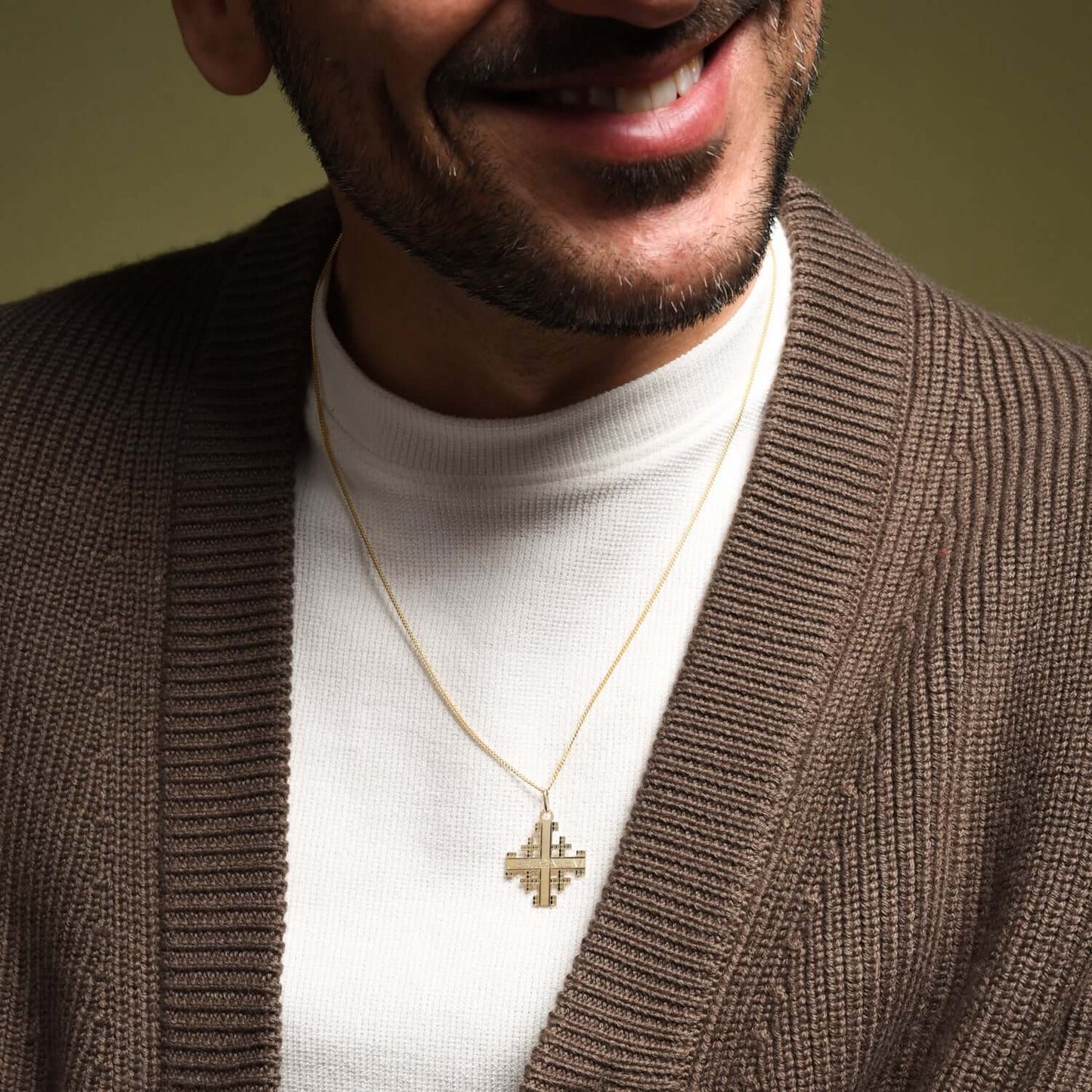 JERUSALEM PENDENTE CROCE - GOLDEN ARGENTO