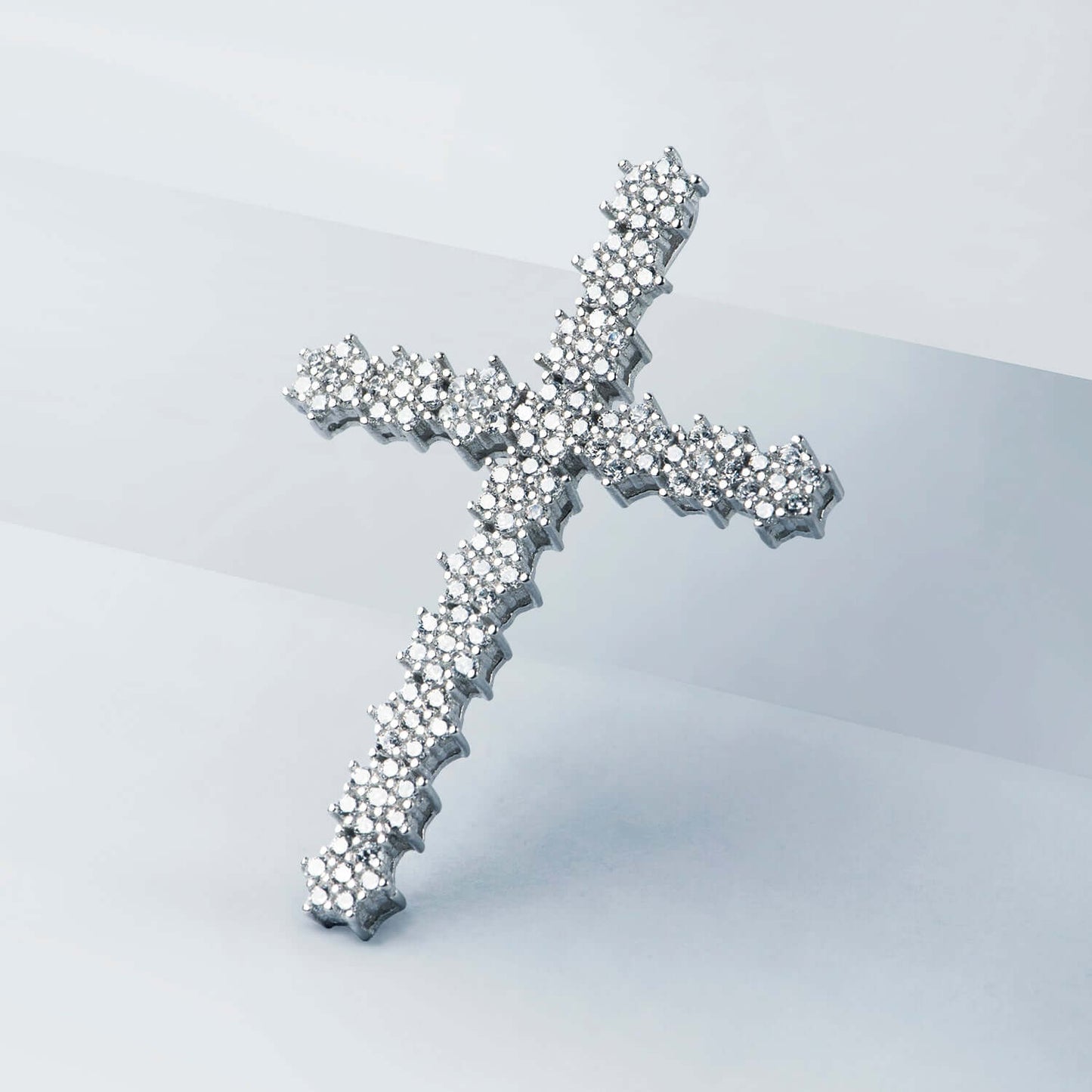 PENDENTE CROCE - ARGENTO E ZIRCONIA