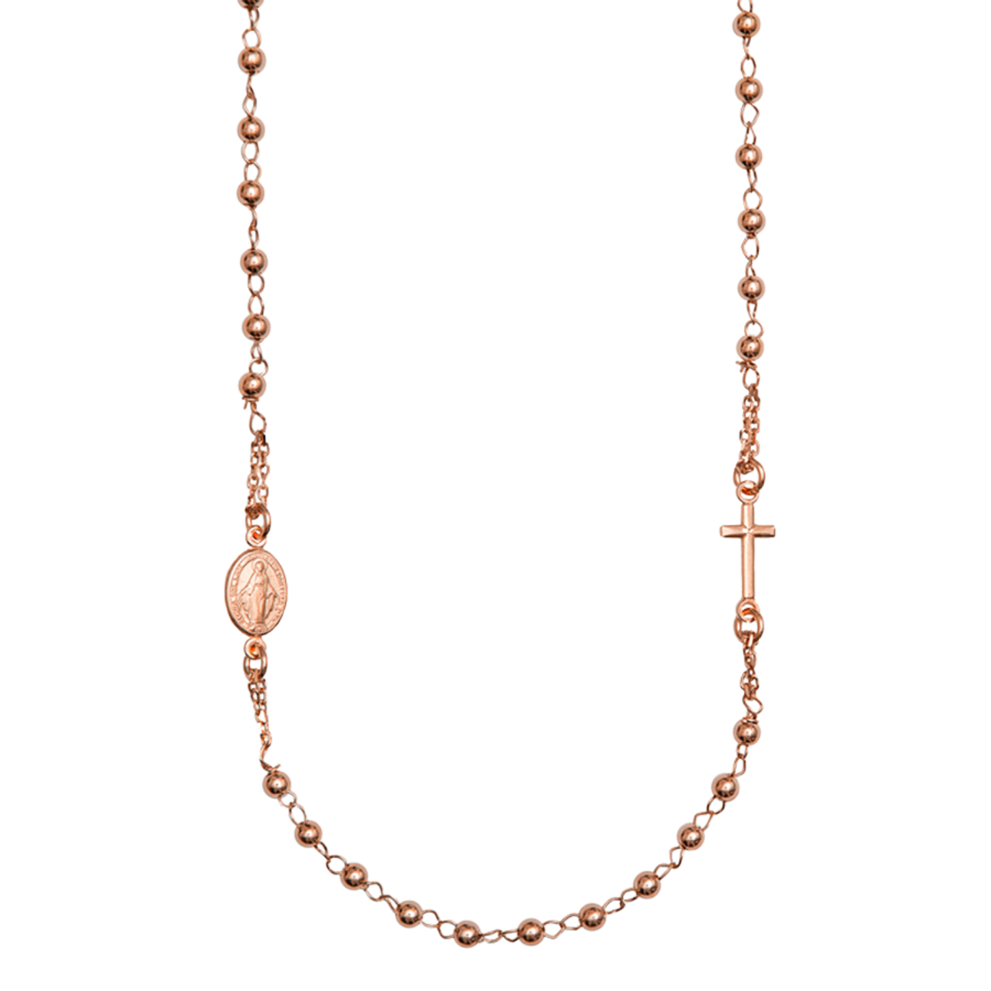 MIRACULOUS E CROCE - COLLANA - ROSE ORO