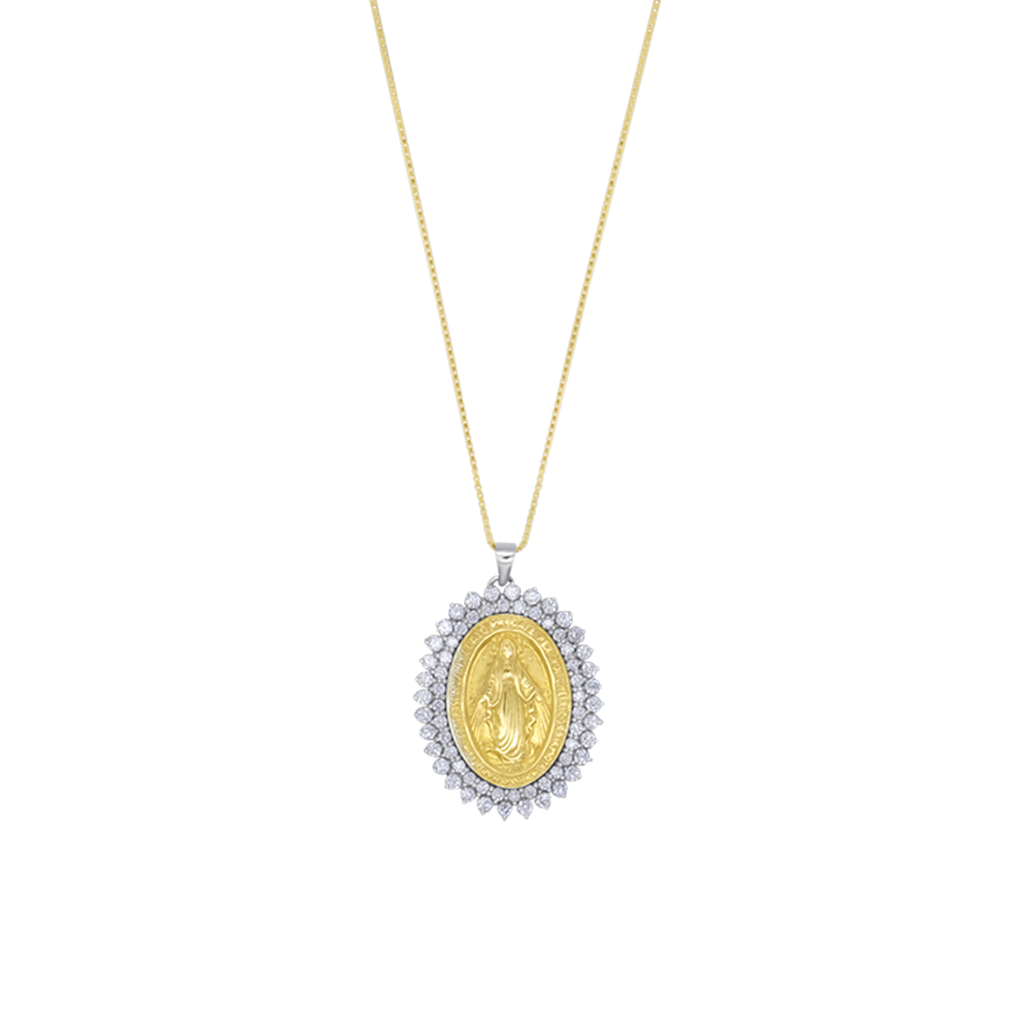 MIRACULOUS MEDAGLIA COLLANA - ORO E DIAMONDS