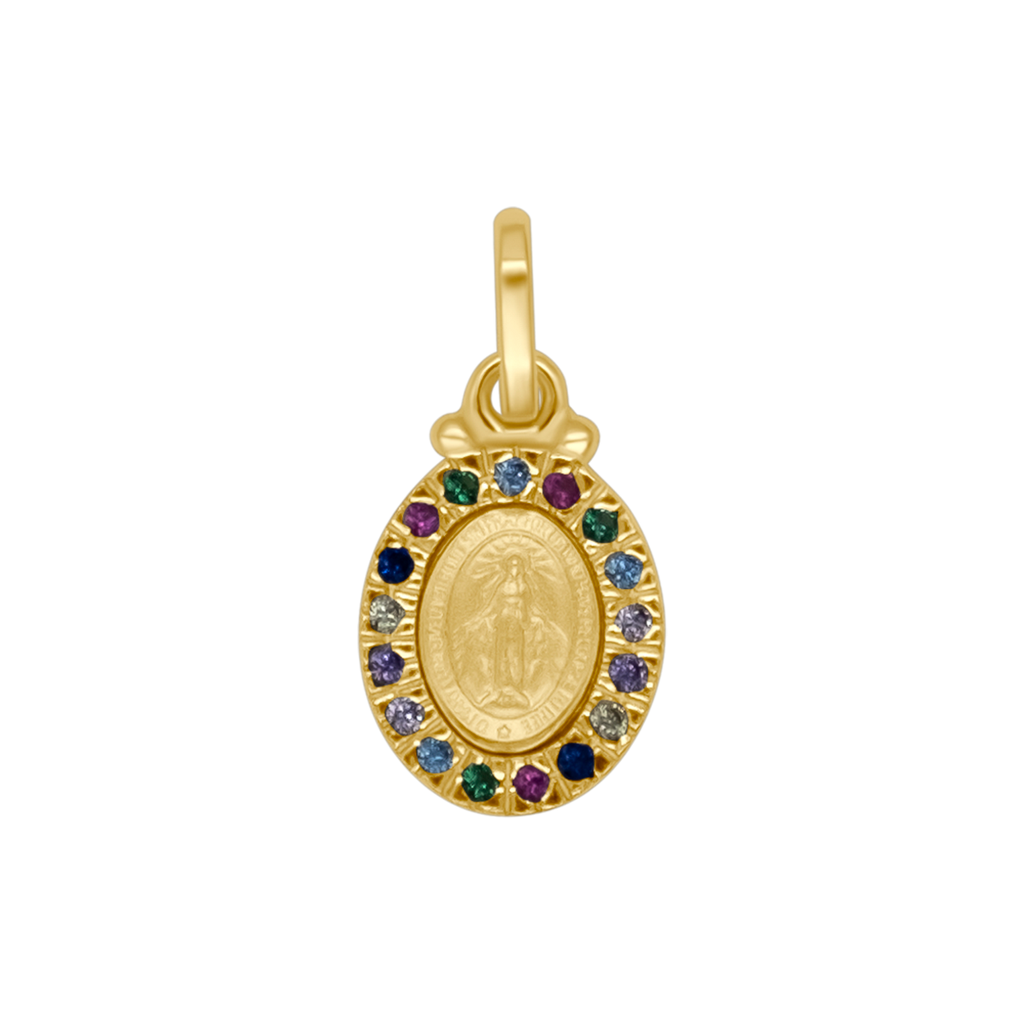 MIRACULOUS MEDAGLIA - MULTICOLOR ZIRCONIA E GOLDEN ARGENTO