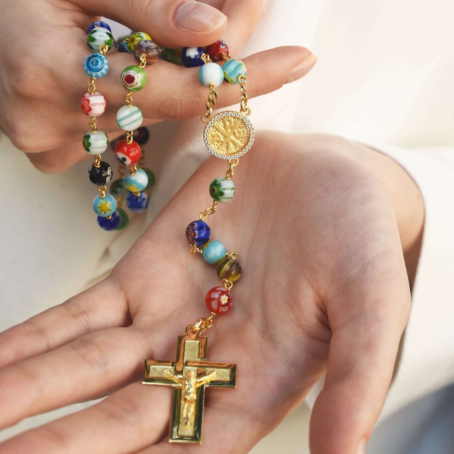 MURRINA GLASS - ROSARIO - VERMEIL ARGENTO