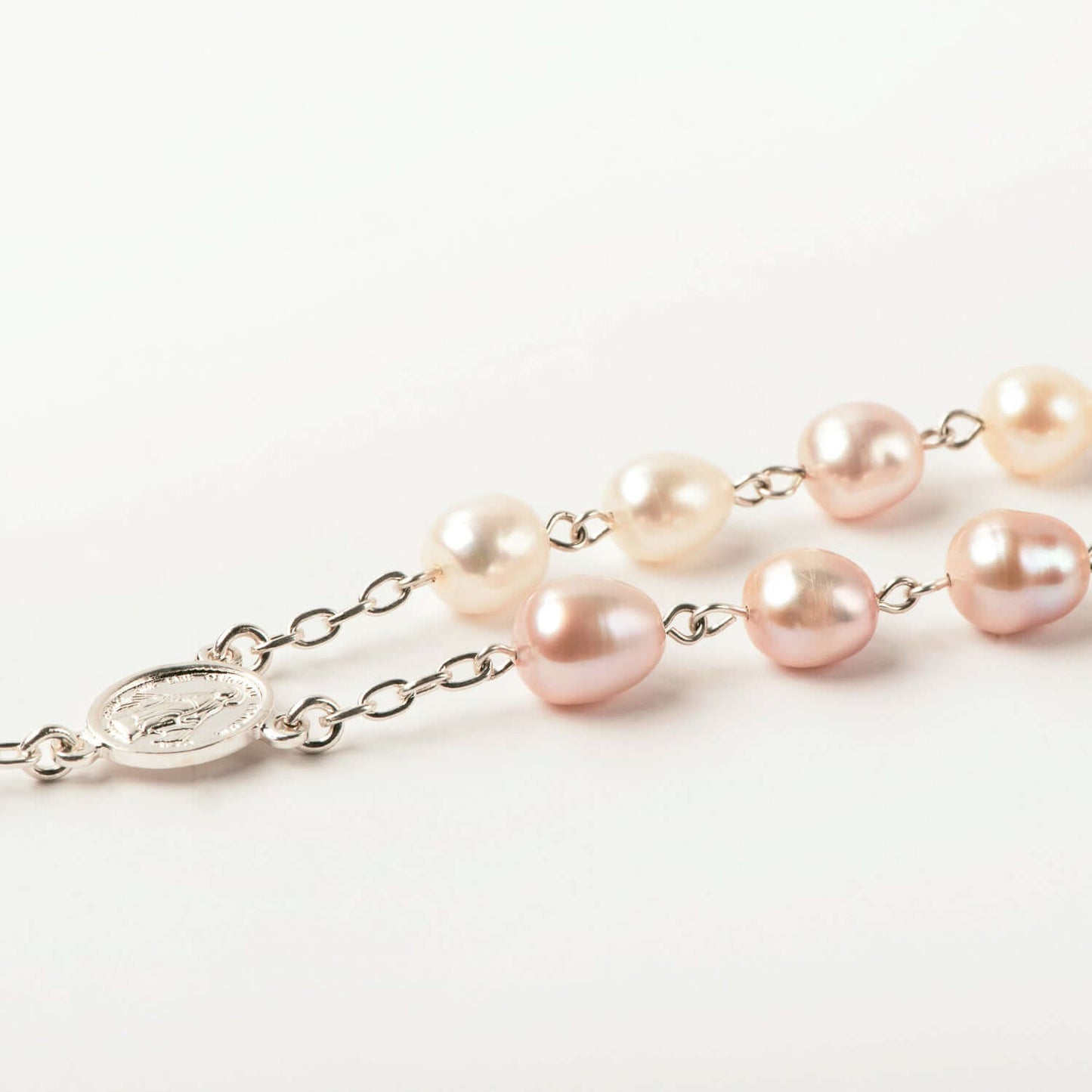 THREE-TONE PERLA ROSARIO - ARGENTO