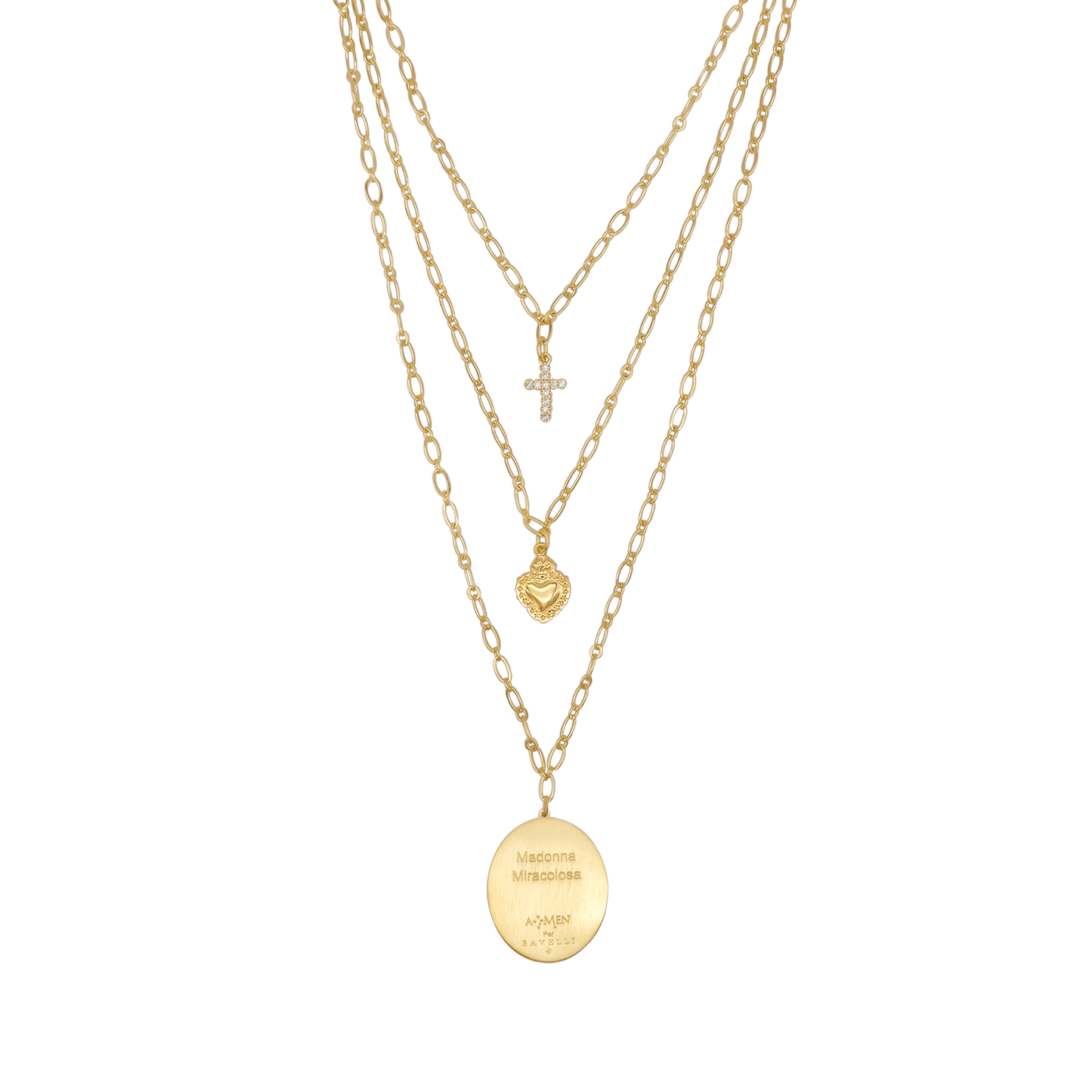 MIRACULOUS MEDAGLIA - LAYERED COLLANA