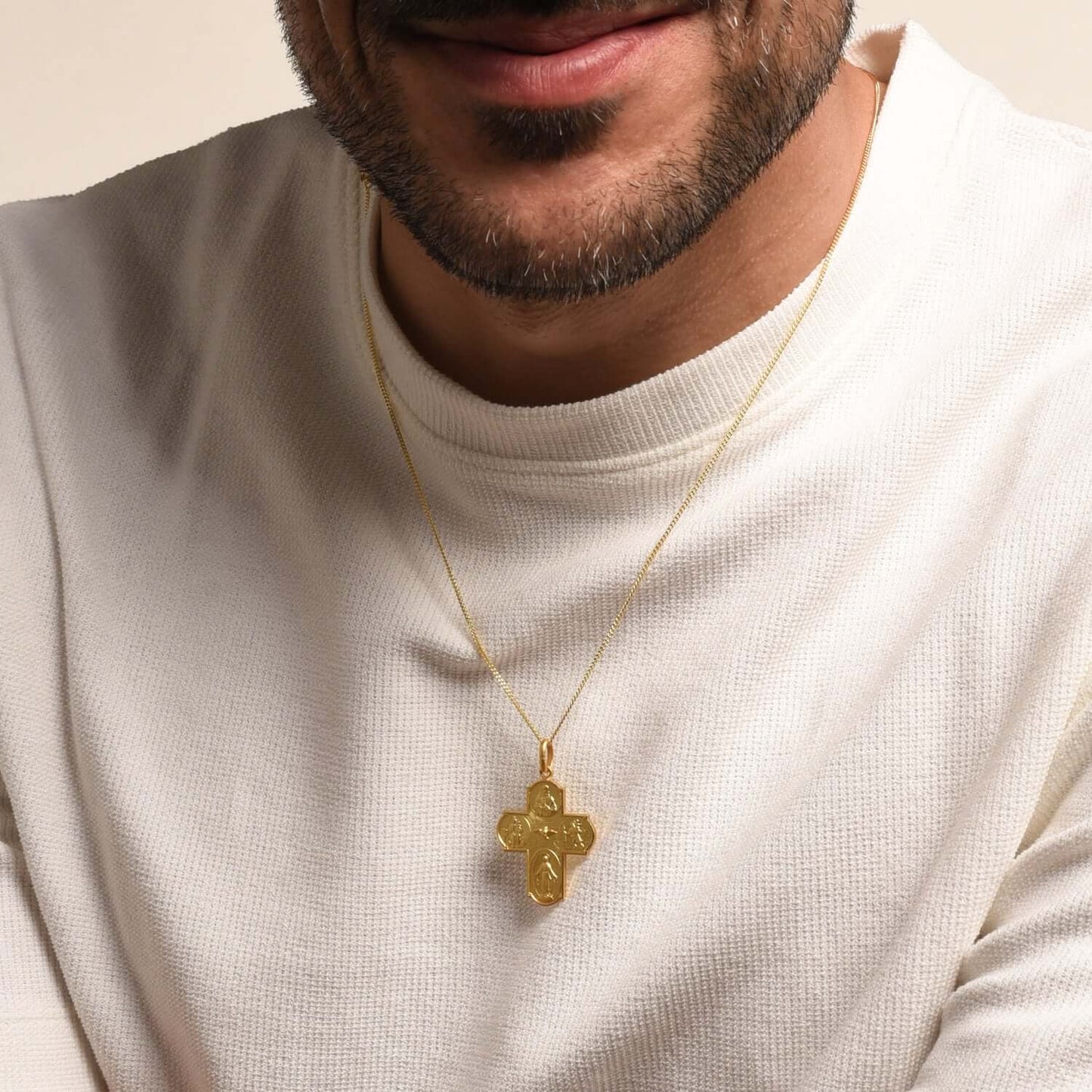 SCAPULAR - PENDENTE CROCE - VERMEIL ARGENTO