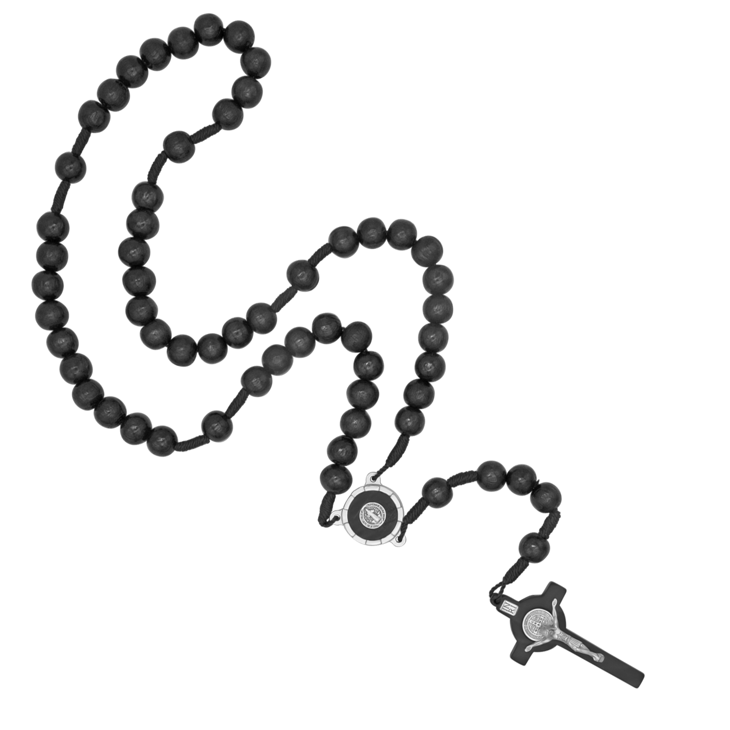 ST BENEDICT - LARGE ROSARIO NERO BEADS
