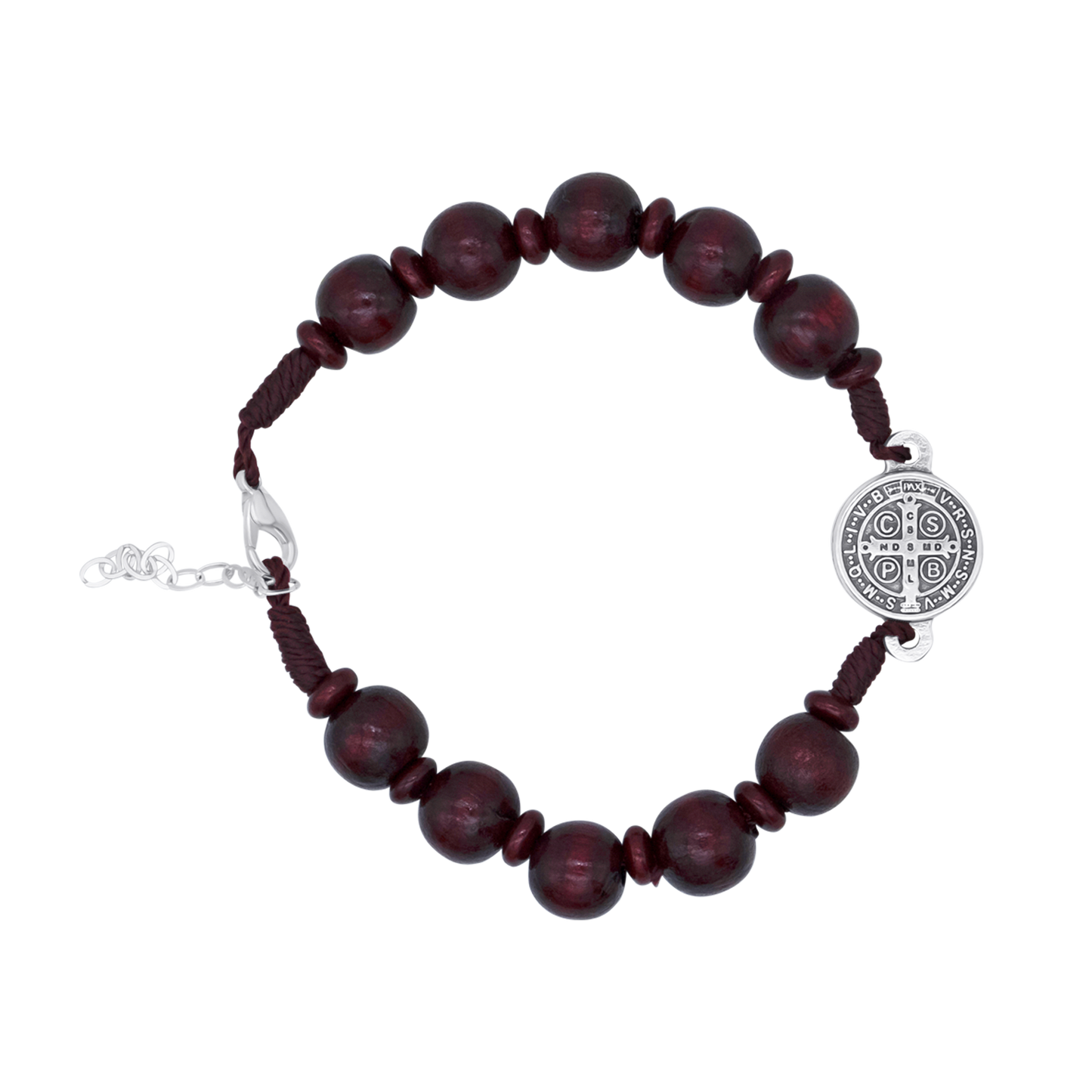 ST BENEDICT - LARGE BRACCIALETTO ROSARIO - RED