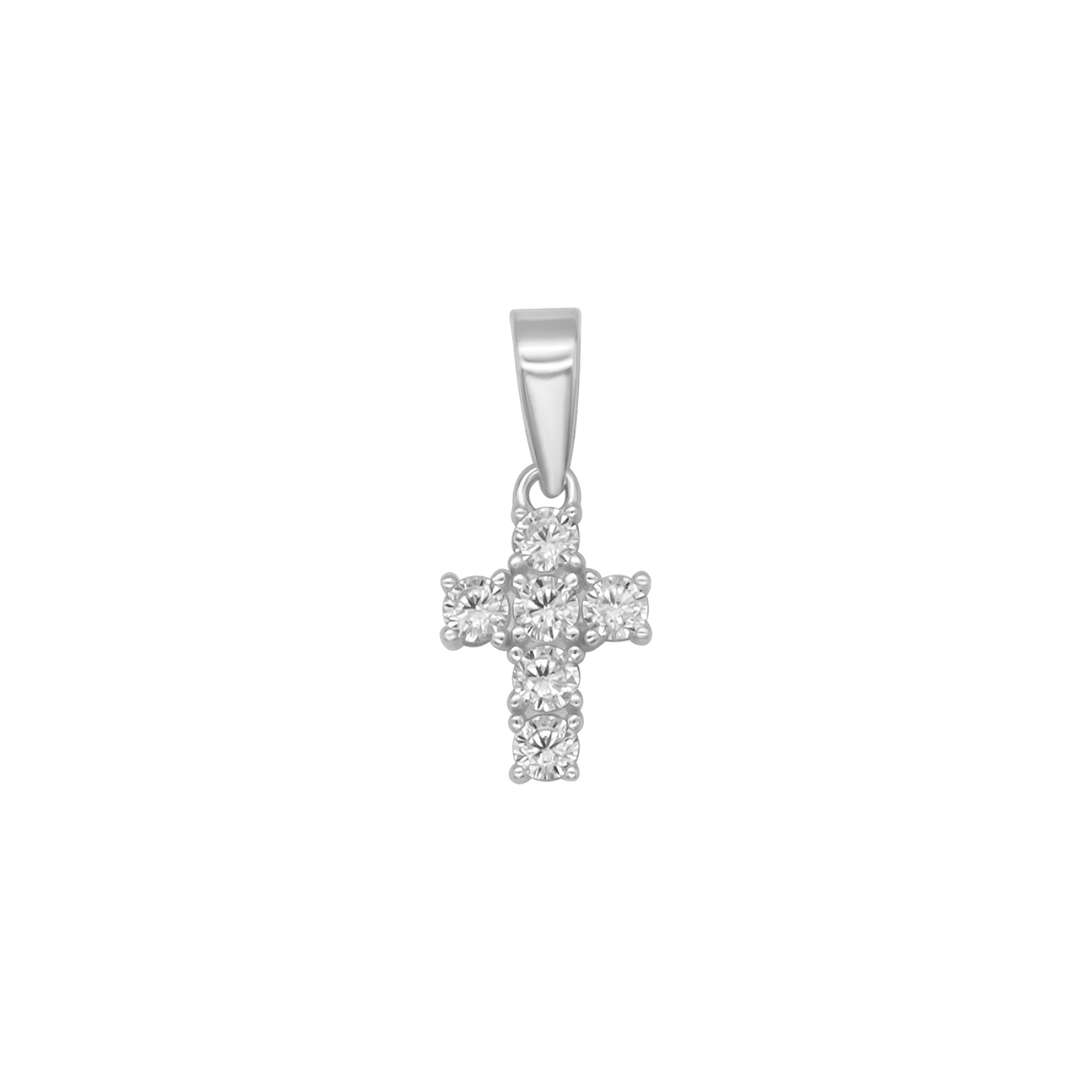 PENDENTE CROCE - ARGENTO E ZIRCONIA