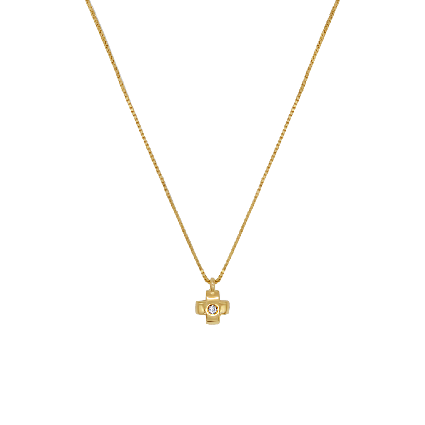 COLLANA CROCE - DIAMOND E ORO