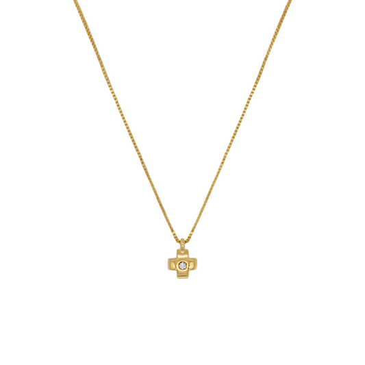 COLLANA CROCE - DIAMOND E ORO