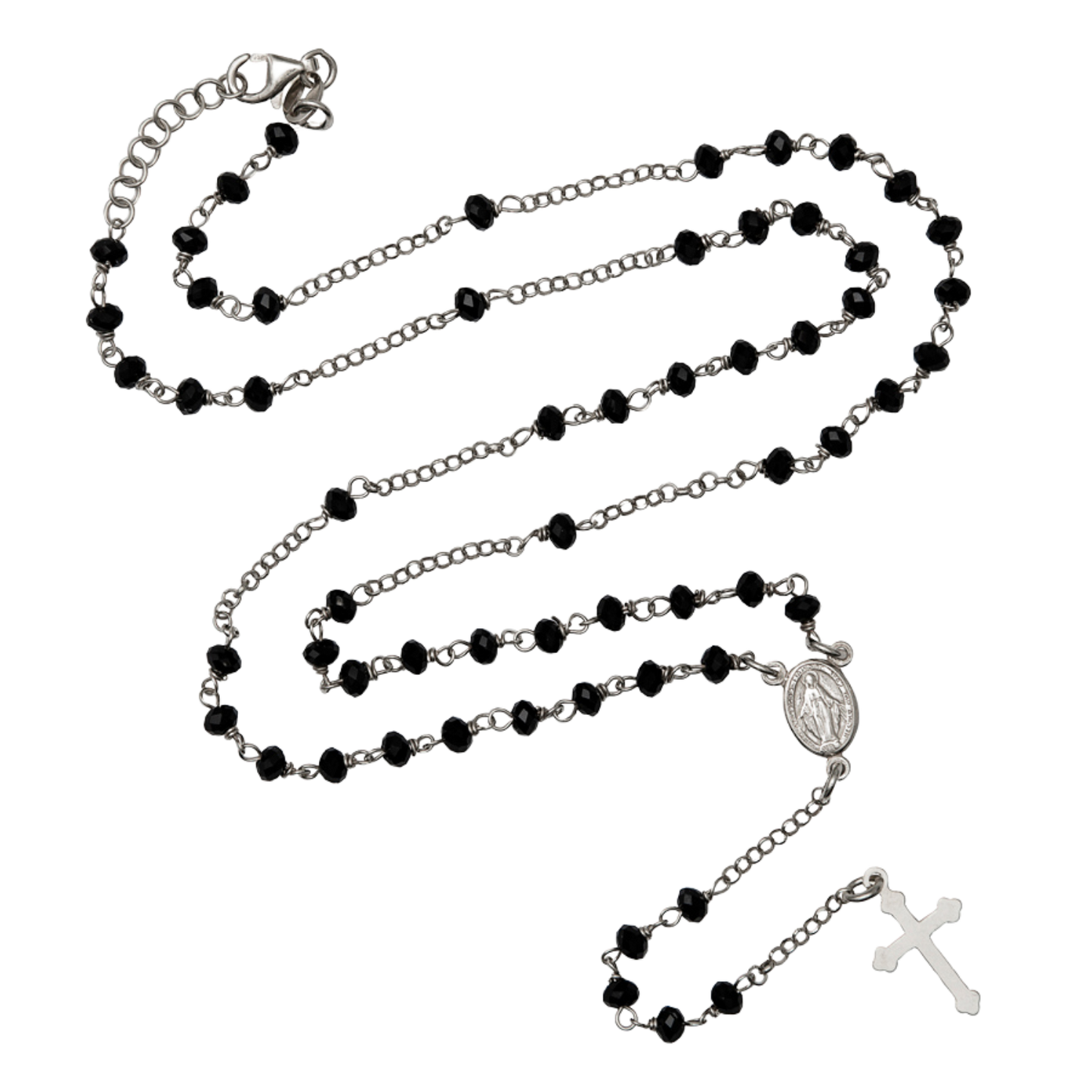 CRYSTAL COLLANA ROSARIO - ARGENTO
