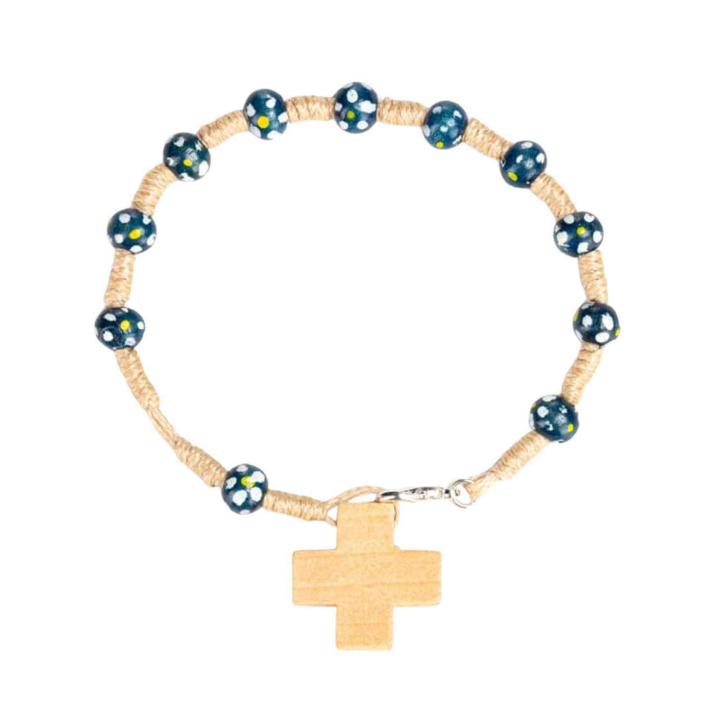 CHILDREN'S BRACCIALETTO ROSARIO - LEGNO - BLUE