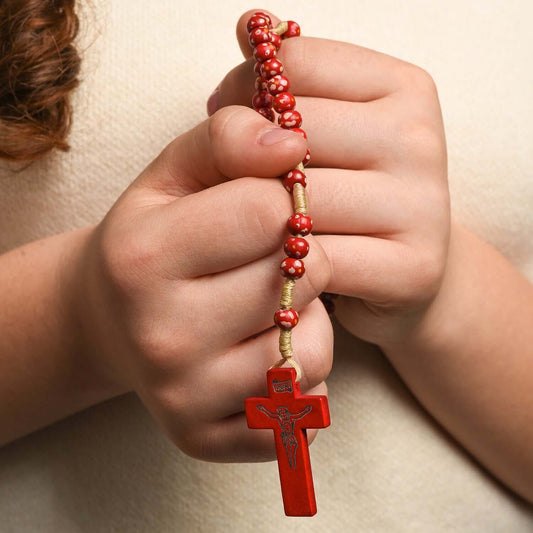 CHILDREN’S ROSARIO - RED LEGNO