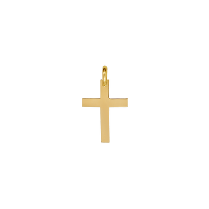 CURVED PENDENTE CROCE - ORO
