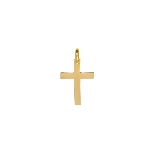 CURVED PENDENTE CROCE - ORO