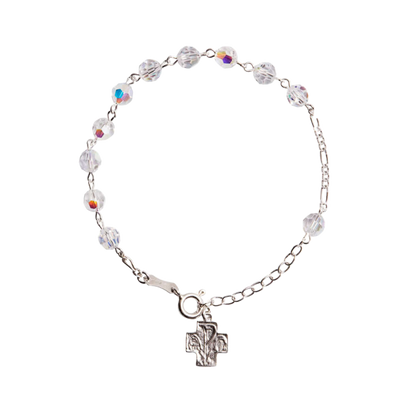 CRYSTAL BRACCIALETTO ROSARIO - ARGENTO