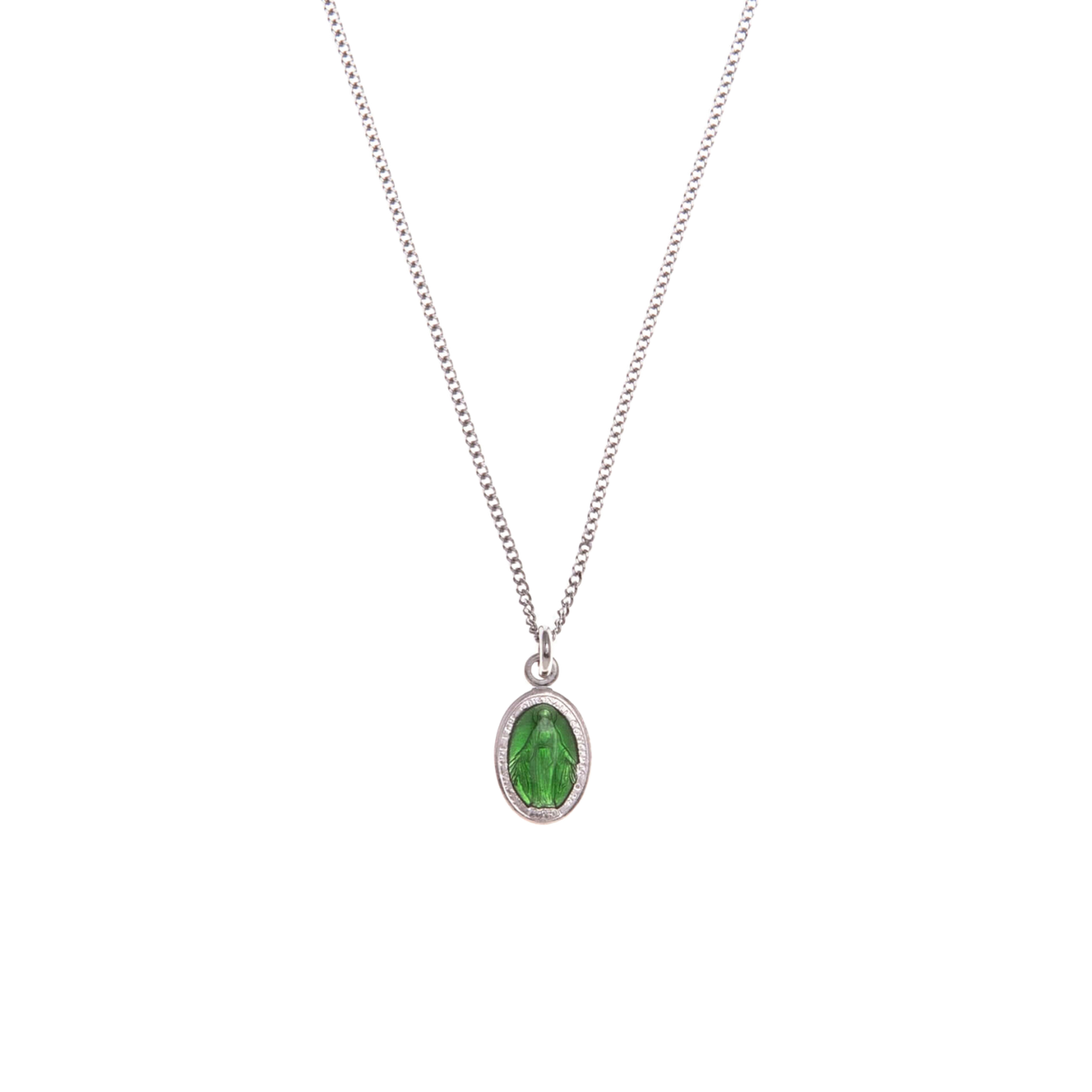 GREEN SANTA MARIA CHARM COLLANA - ARGENTO