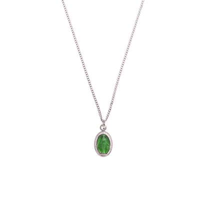 GREEN SANTA MARIA CHARM COLLANA - ARGENTO
