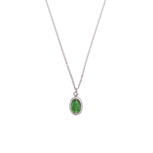 GREEN SANTA MARIA CHARM COLLANA - ARGENTO