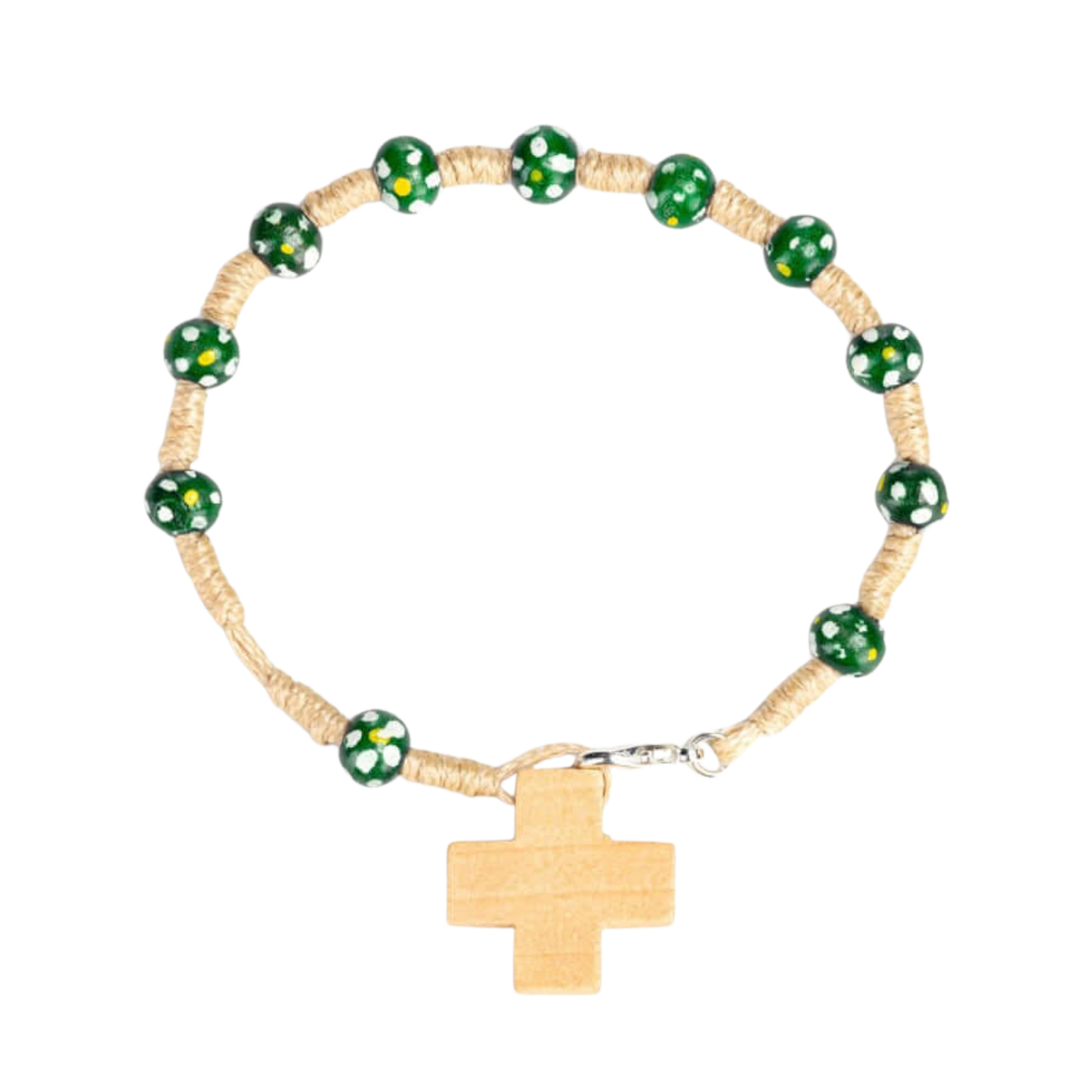CHILDREN'S BRACCIALETTO ROSARIO - LEGNO - GREEN