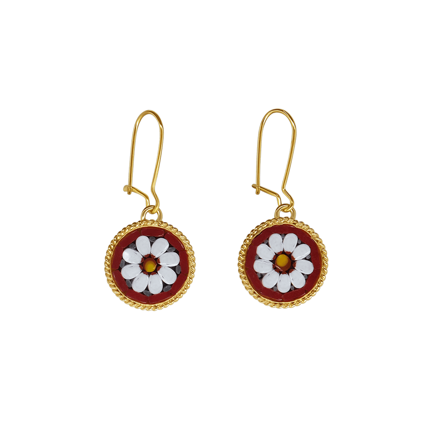 ORECCHINI - MICROMOSAIC GIOIELLI - GOLDEN  METAL