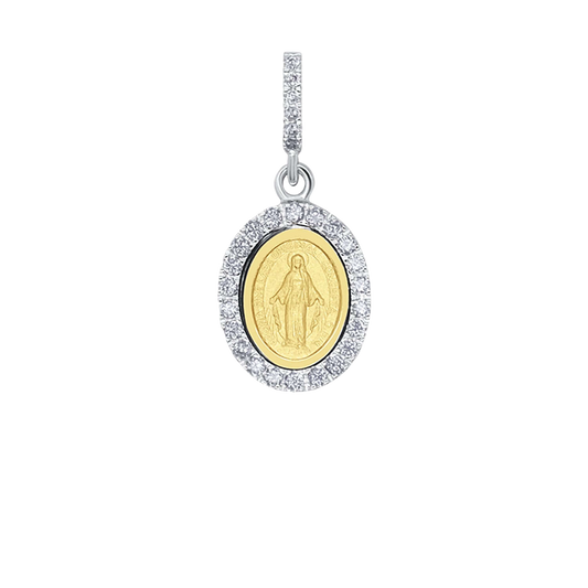 MIRACULOUS MEDAGLIA - ZIRCONIA MEDAGLIA - BICOLOR ORO