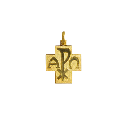 PEACE - PENDENTE CROCE - VERMEIL ARGENTO