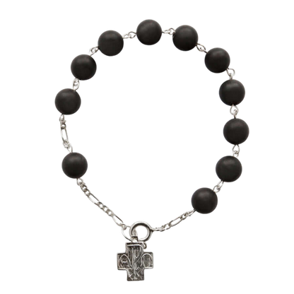 ONYX BRACCIALETTO ROSARIO - ARGENTO