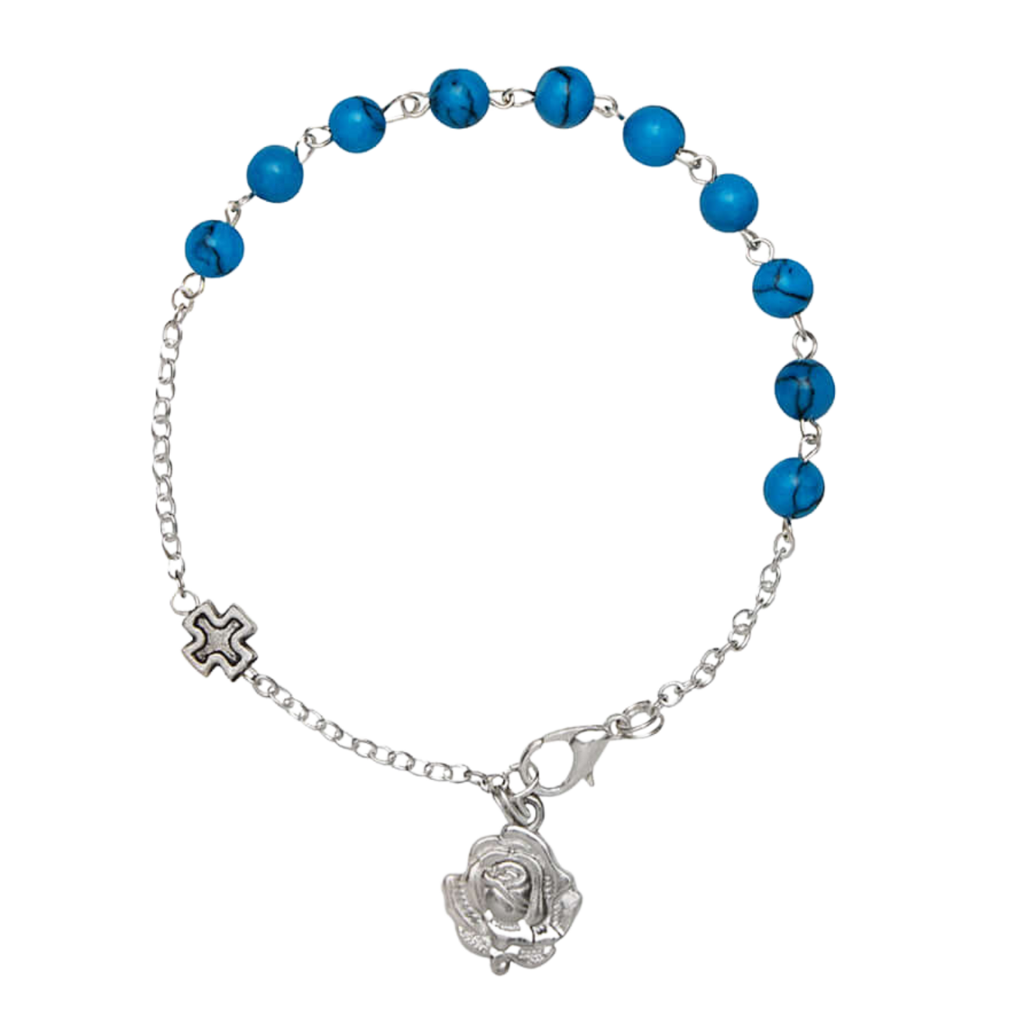 TURQUOISE BRACCIALETTO ROSARIO - METAL