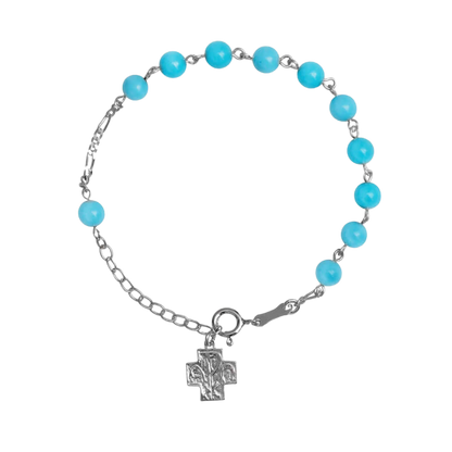 BRACCIALETTO ROSARIO TURQUOISE - ARGENTO