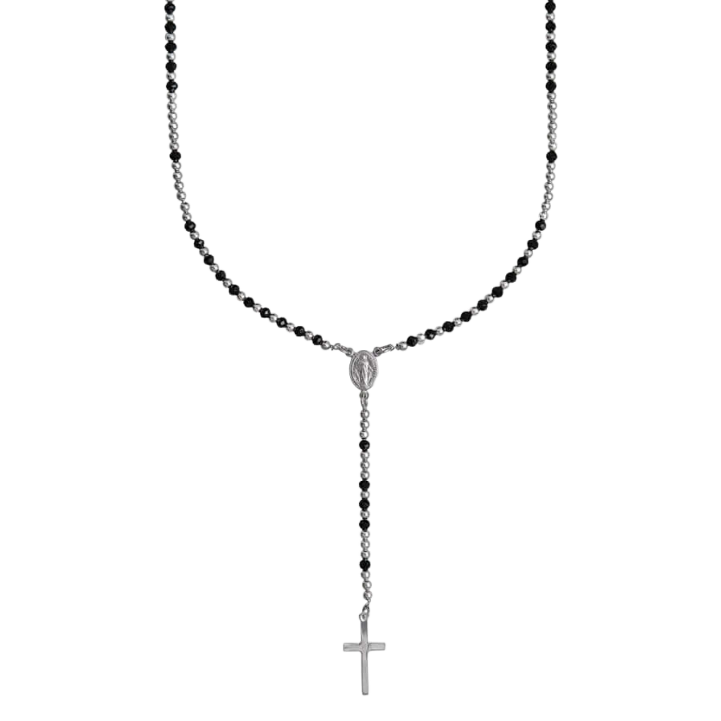 MEN'S COLLANA ROSARIO - ARGENTO