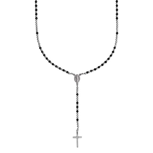 MEN'S COLLANA ROSARIO - ARGENTO