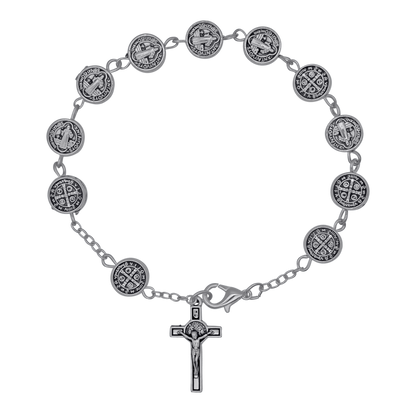 ST BENEDICT - BRACCIALETTO ROSARIO - METAL