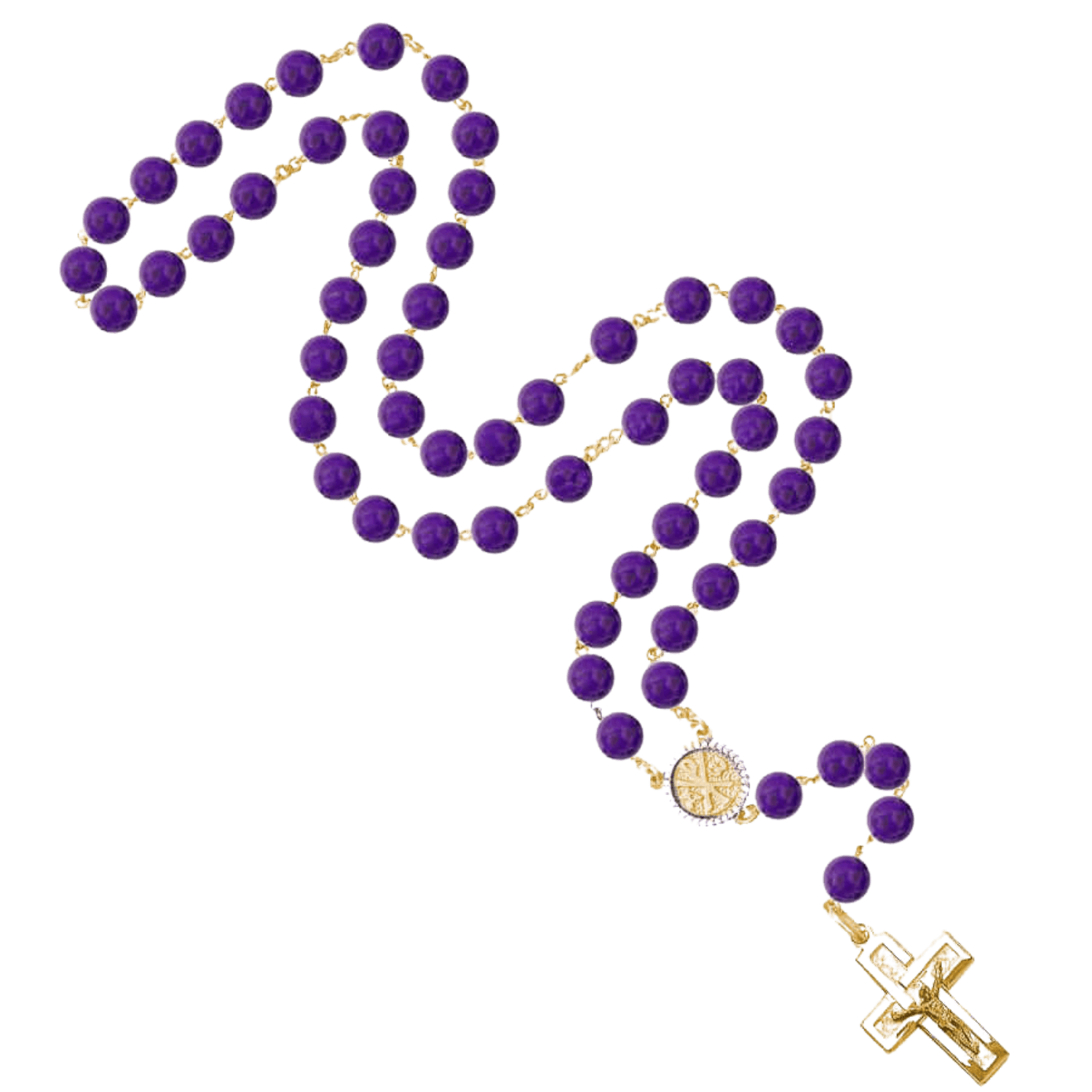 AMETHYST BEADS - ROSARIO - VERMEIL ARGENTO