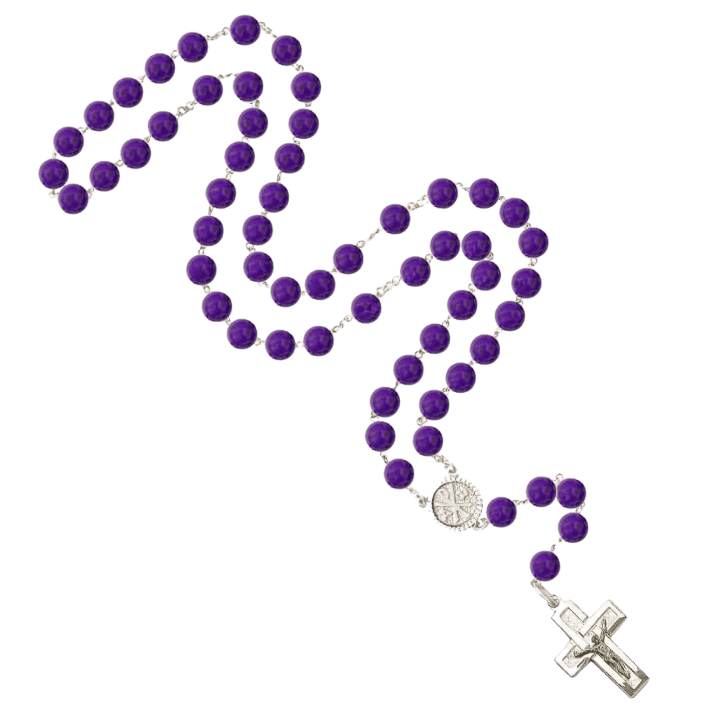 AMETHYST BEADS - ROSARIO - ARGENTO