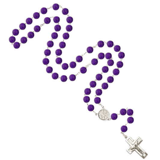 AMETHYST BEADS - ROSARIO - ARGENTO