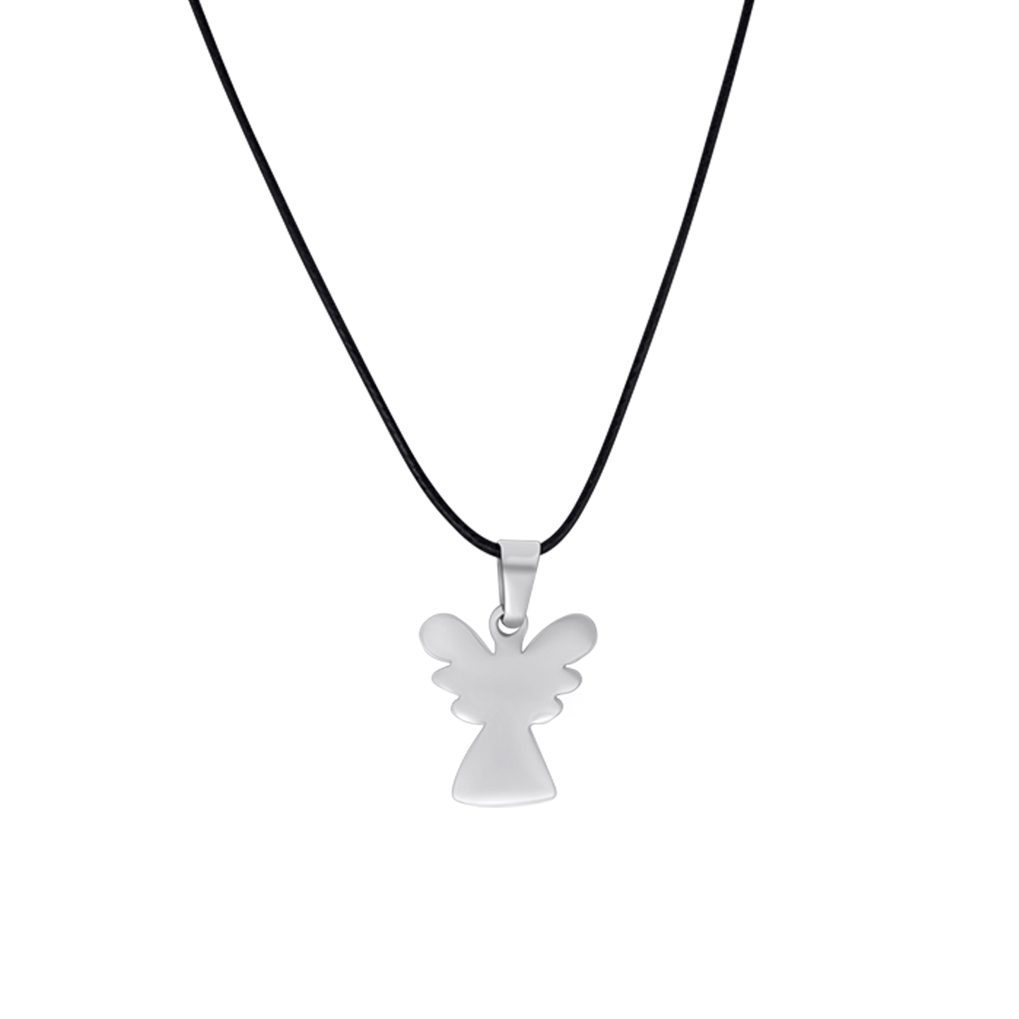 ANGEL COLLANA - RUBBER CORD E STEEL