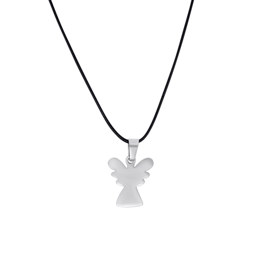 ANGEL COLLANA - RUBBER CORD E STEEL