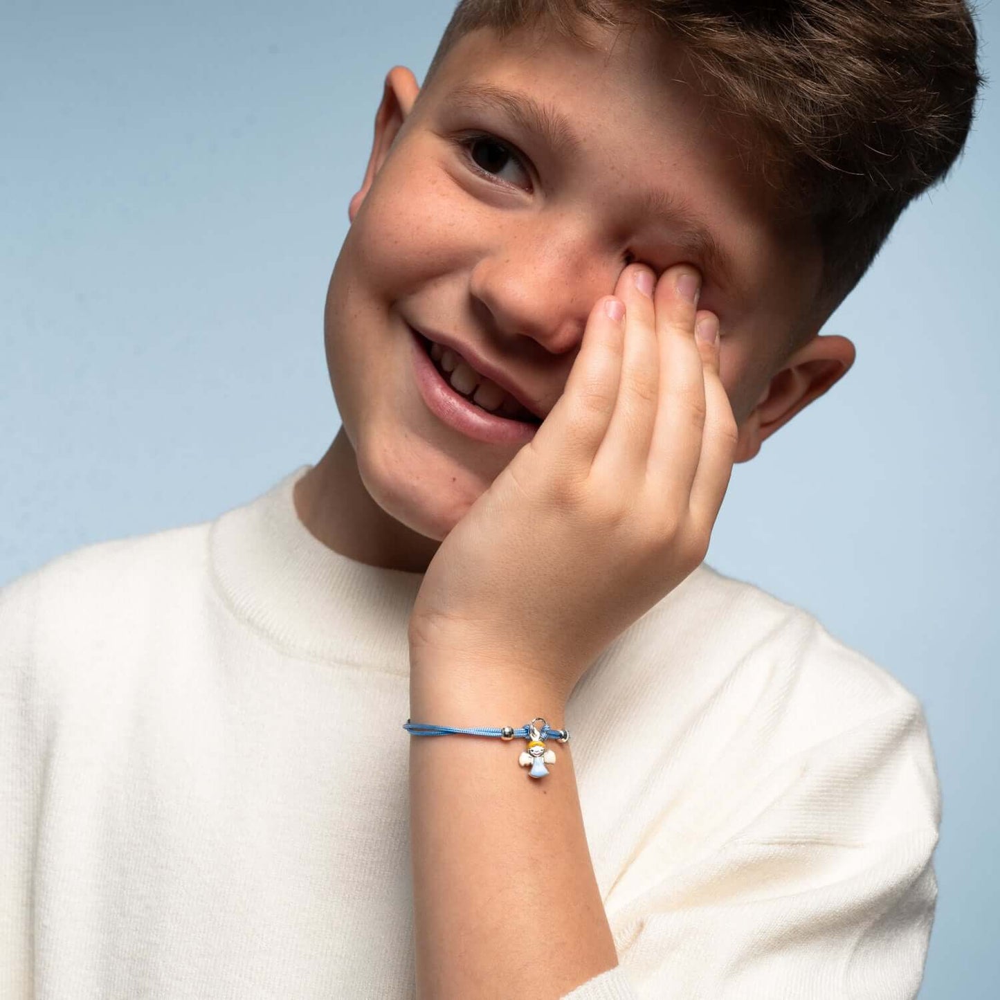 BABY BRACCIALETTO - BLUE CORD - ARGENTO