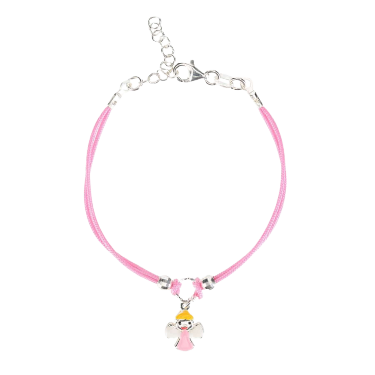 PINK BABY BRACCIALETTO - CORD - ARGENTO