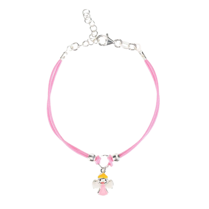PINK BABY BRACCIALETTO - CORD - ARGENTO